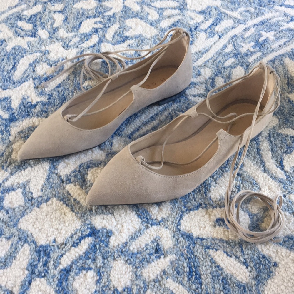 M Gemi ankle wrap flats size 37.5